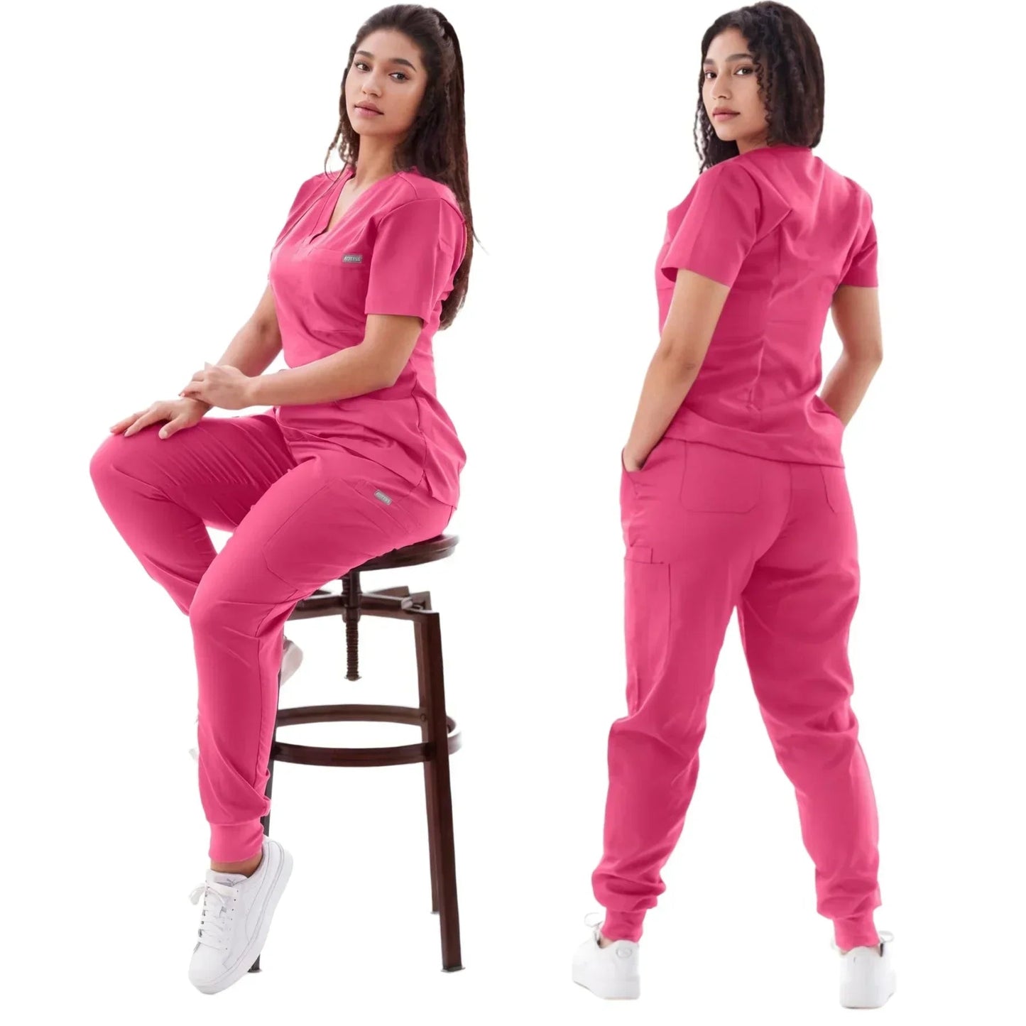 ArcaMed ColorRush™ V - Neck Jogger Scrub Set - ArcaMed