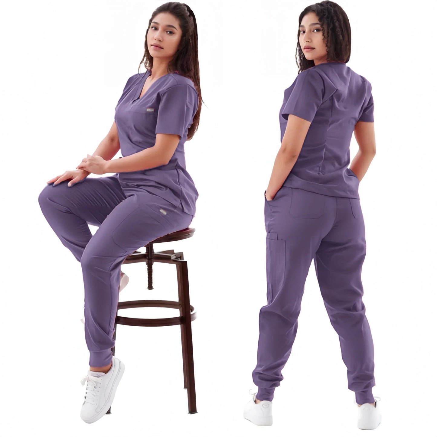 ArcaMed ColorRush™ V - Neck Jogger Scrub Set - ArcaMed