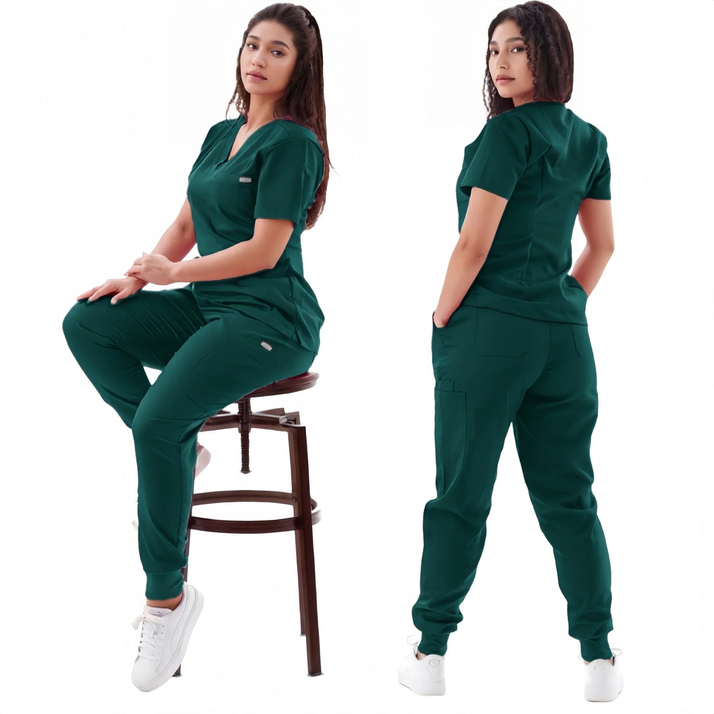 ArcaMed ColorRush™ V - Neck Jogger Scrub Set - ArcaMed