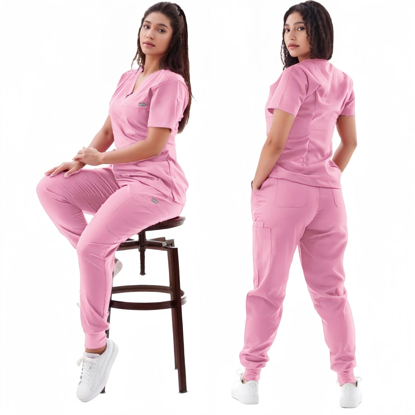 ArcaMed ColorRush™ V - Neck Jogger Scrub Set - ArcaMed